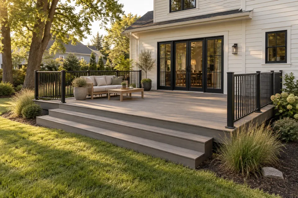 Illustrative residential composite deck concept